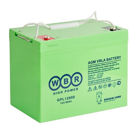 WBR 80Ач 12В (GPL12800) (261х169х214) AGM