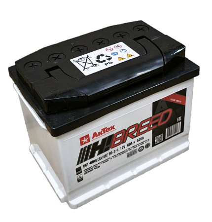 Hibreed 60Ач 520А (6СТ-60) L2 обратная (0) WET (242х175х190)