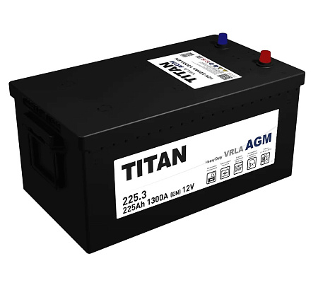 Titan 225Ач 1250А (6СТ-225) H52.3 обратная (3) AGM (515х278х248)