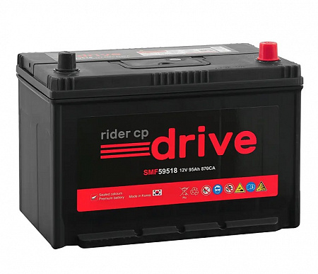 RIDER 95Ач 870А (115D31L 59518) D31L обратная (0) WET (301х172х200(220)