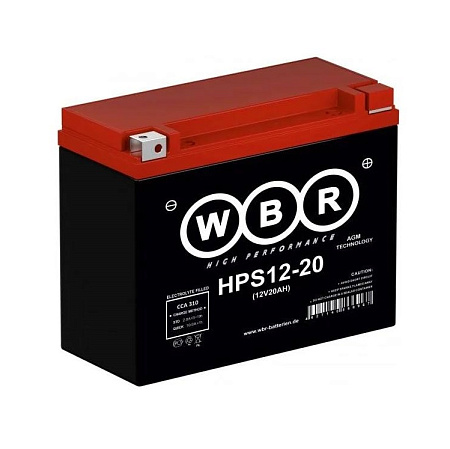 WBR 20Ач 310А (HPS12-20) YTX20L (175х87х155) AGM