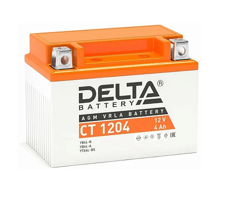 Delta 4Ач 50А (CT1204) YTX4L (114х70х87) AGM