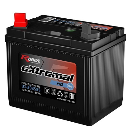 RDrive Extremal HD 29Ач 355А (U1-29355S SMF-U1) U1L (196х132х185) WET