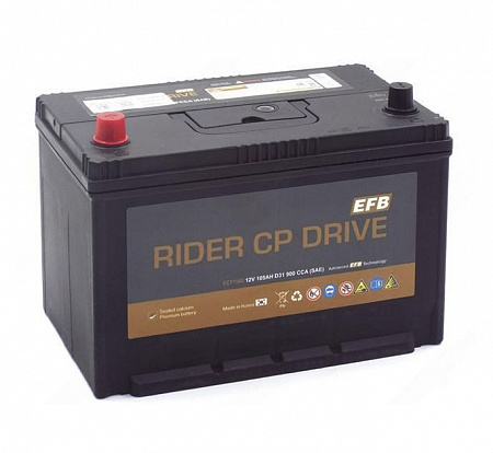 RIDER 105Ач 980А (T-110/ECT110) D31R прямая (1) EFB (301х172х200(220)