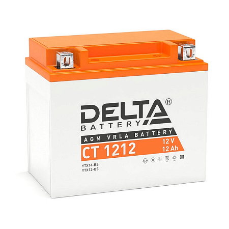 Delta 12Ач 180А (CT1212) YTX12 (150х86х131) AGM